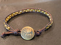 Handmade leather bracelet  #837