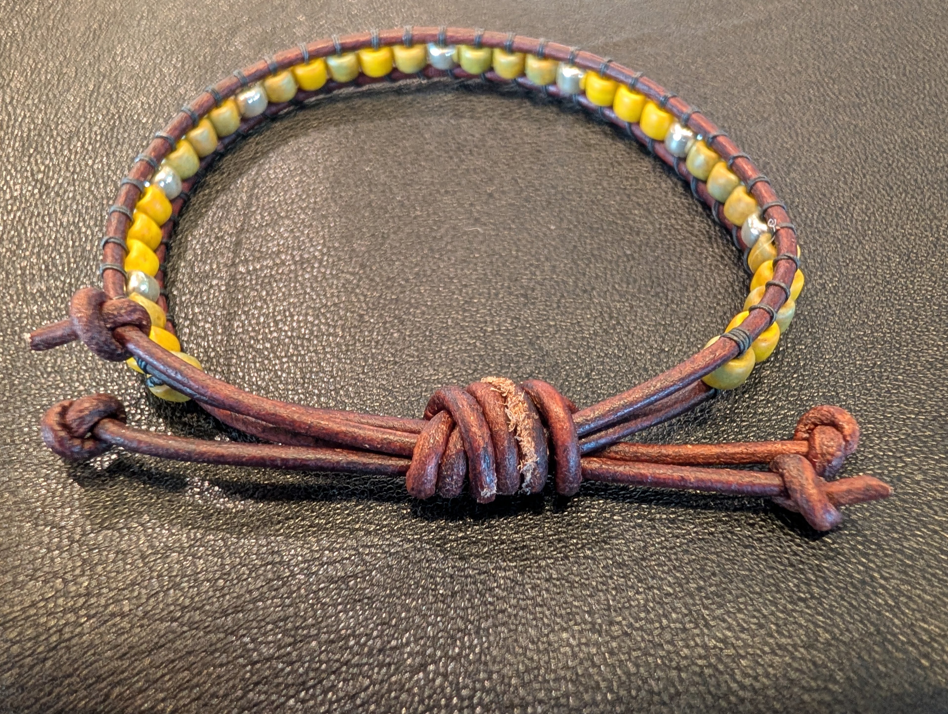 Handmade leather bracelet  #800