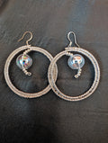 Handmade silver earrings  #754