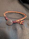 Handmade leather bracelet  #802