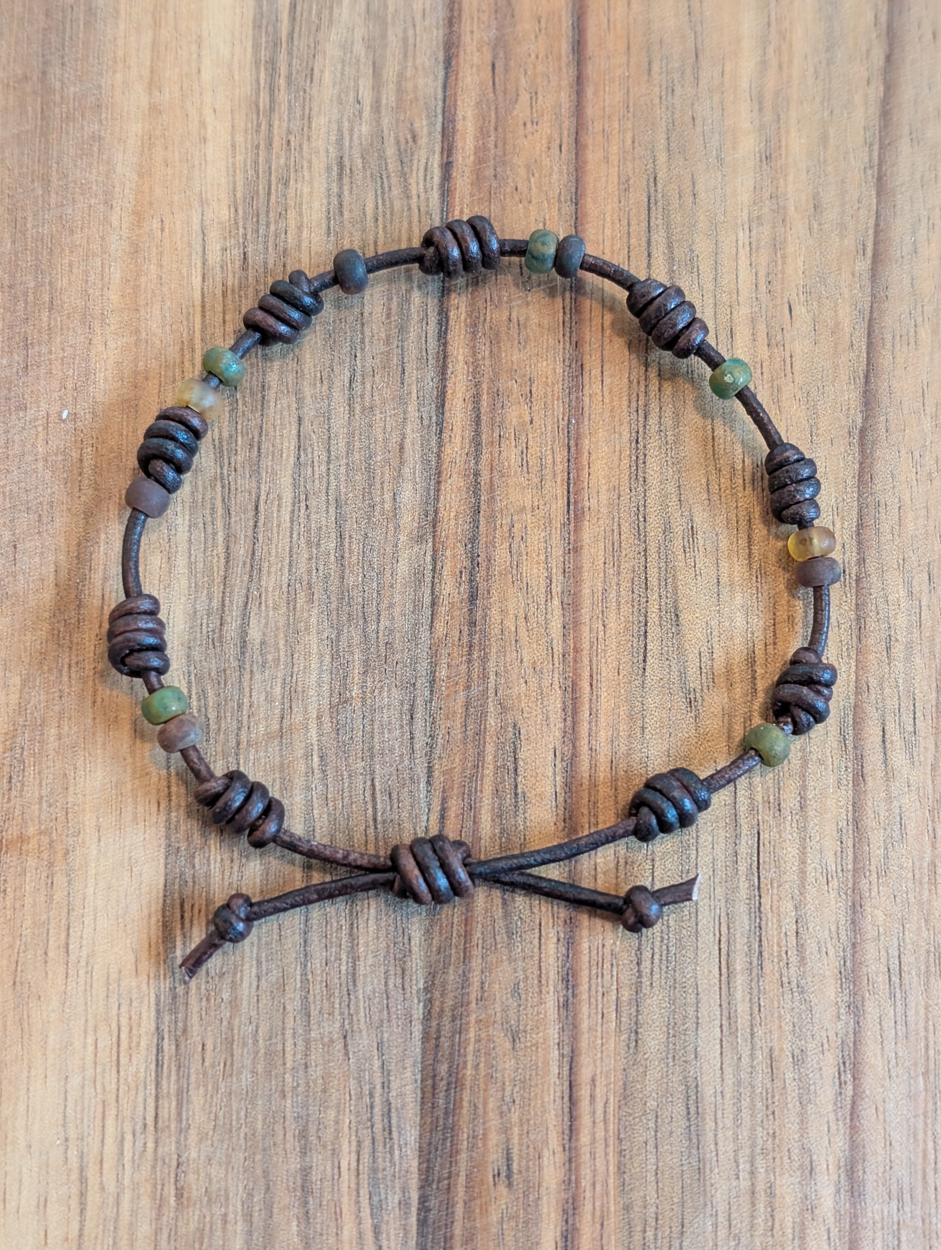 Handmade leather bracelet  #307