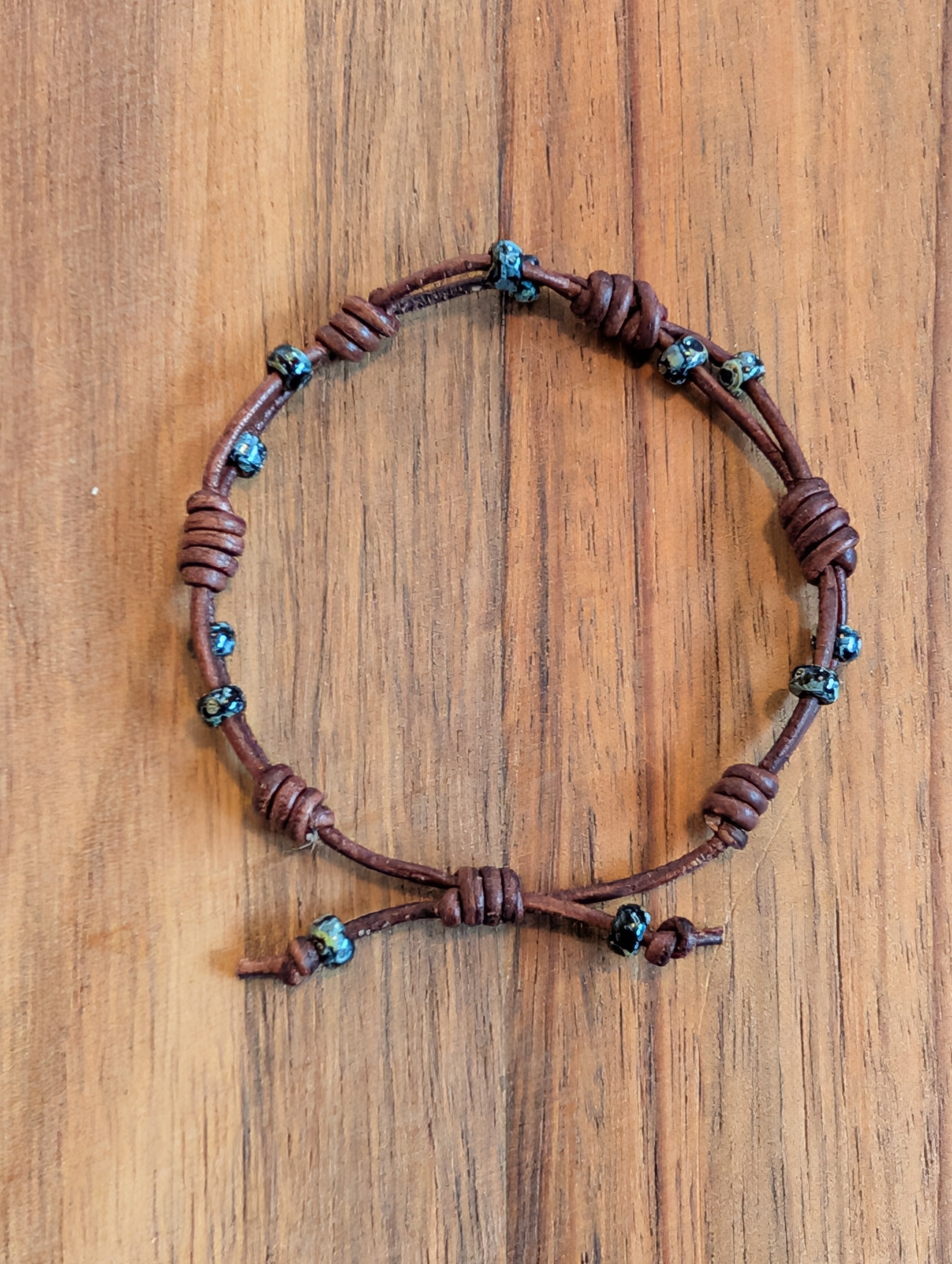 Handmade leather bracelet  #308