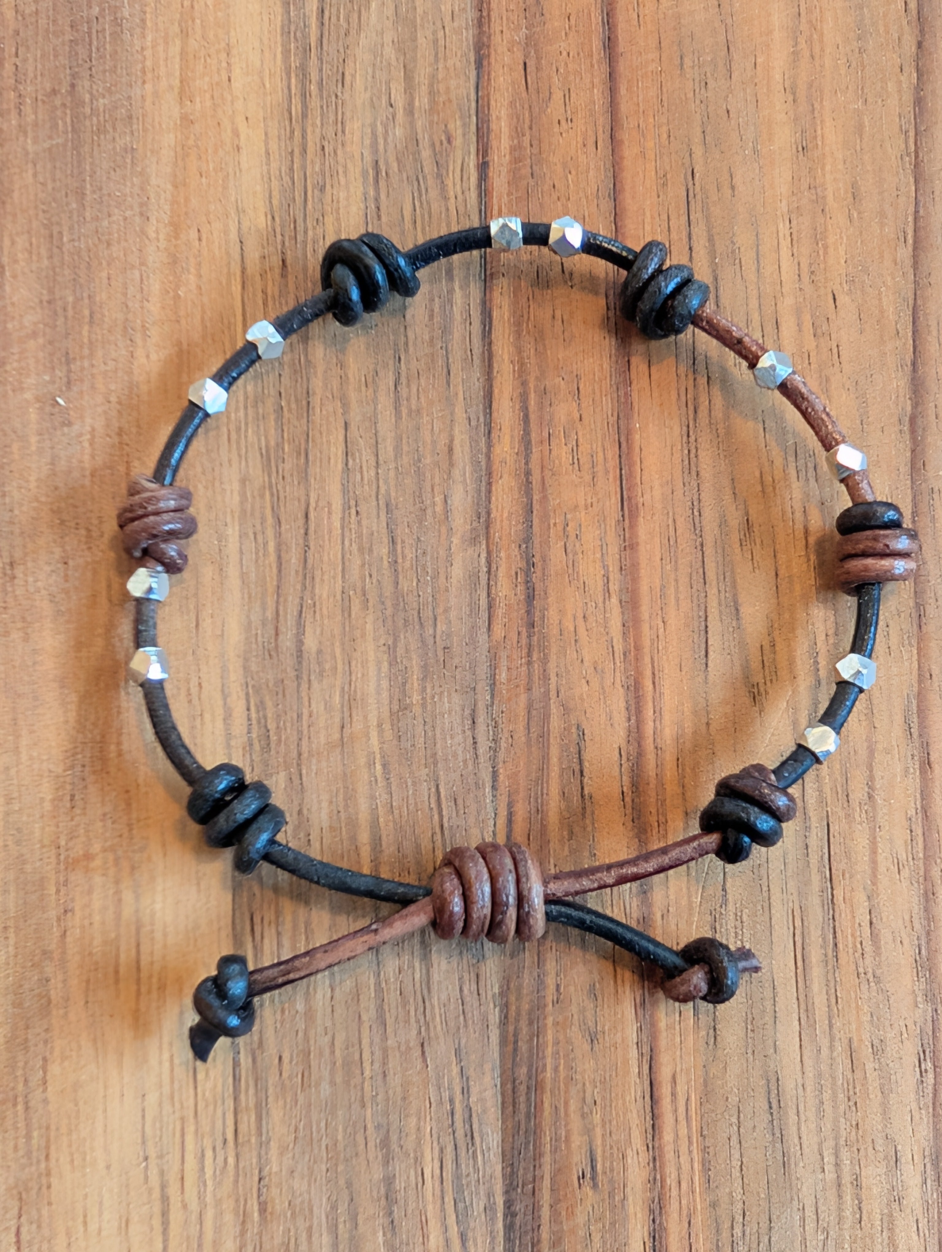 Handmade leather bracelet  #309