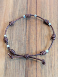 Handmade leather bracelet  #310
