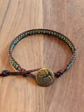 Handmade leather bracelet  #506